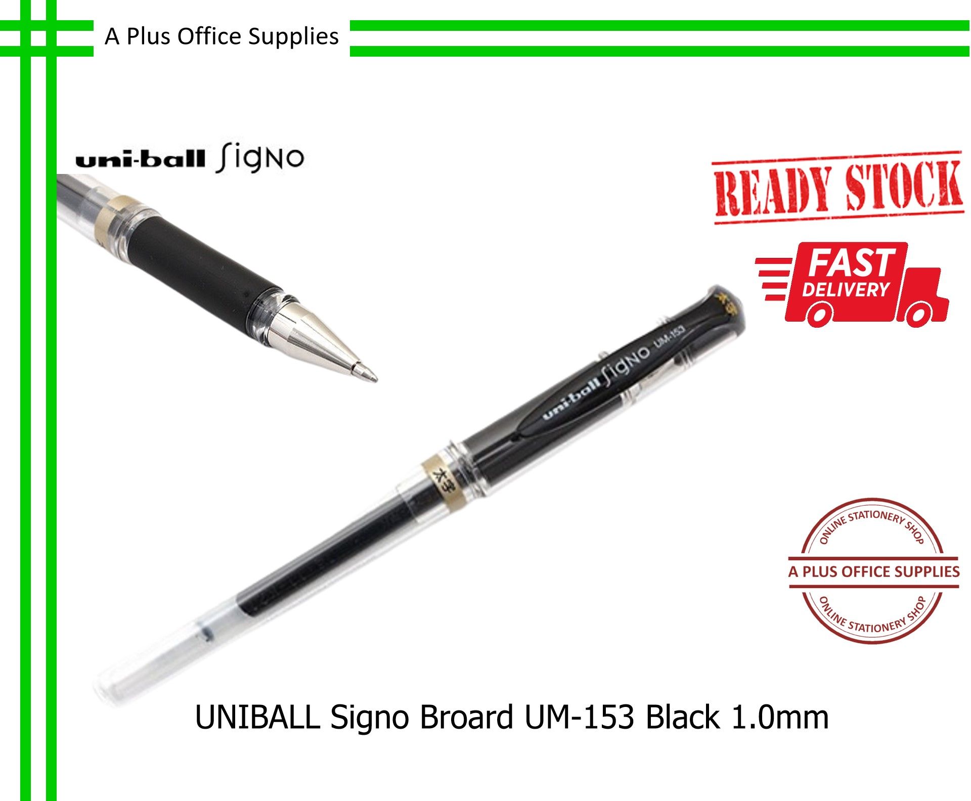 UNIBALL Signo Broard Pen UM-153 1.0mm Black / Pen Dakwat