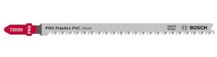 BOSCH PRO PLASTICS PVC CLEAN T302H JIGSAW BLADE, 132 MM, 5 PCS (2608667448)
