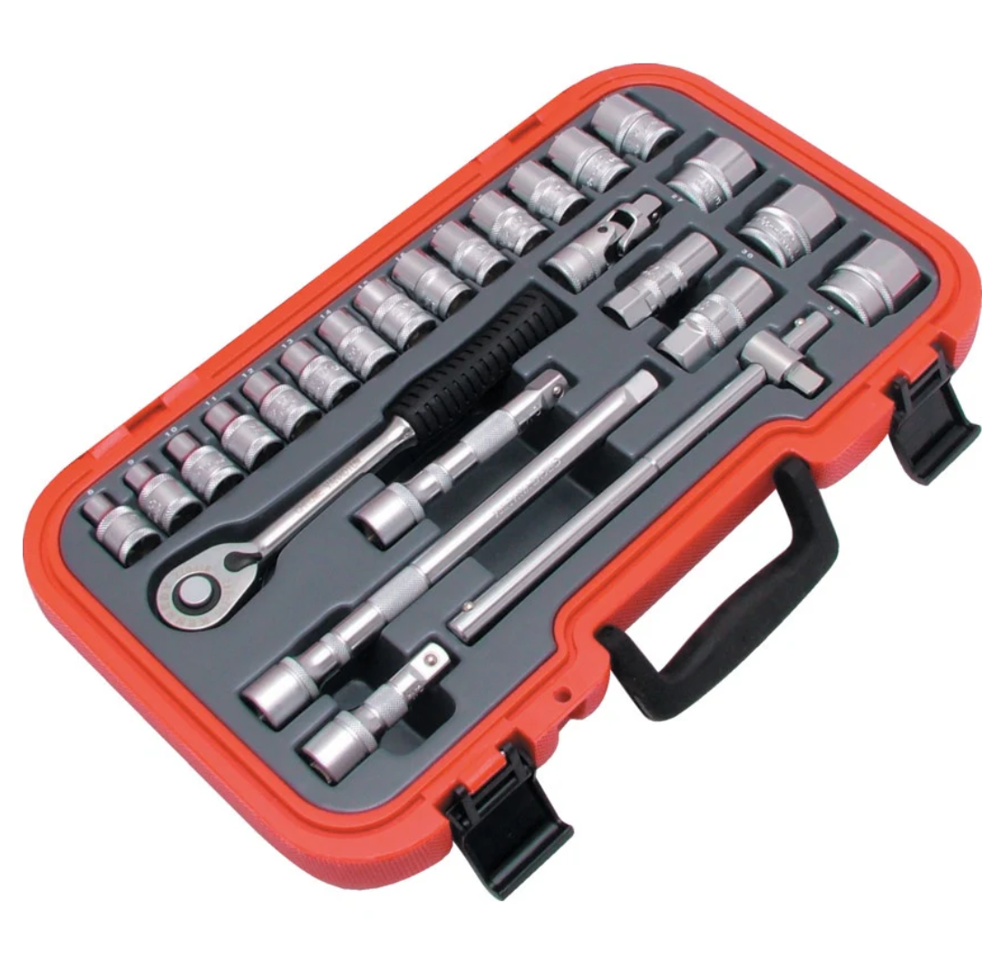 *KENNEDY KEN5827985K 1/2in. Socket Set, Metric, 25-PCE