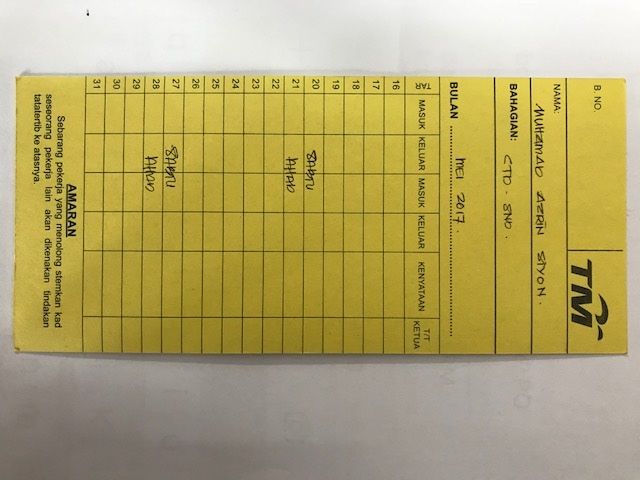 QS Standard Punch Card TM