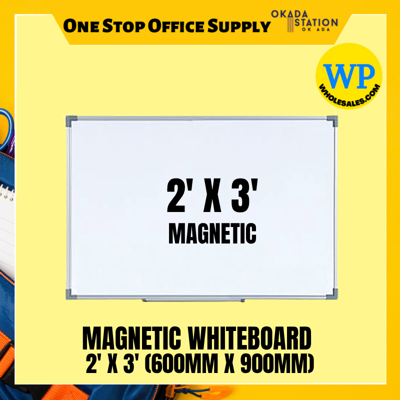 FEEYOND MAGNECTIC WHITEBOARD WITH ALUMIMIUM FRAME / 2' X 3' / 60CM X 90CM / SMB-23 / MAGNETIC / ALUMINIUM FRAME / MAGNET WHITEBOARD / SINGLE SIDED WIHTEBOARD / WHITEBOARD / PAPAN PUTIH