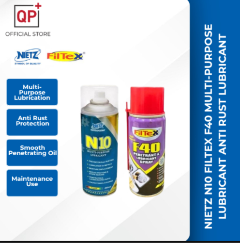 NIETZ N10 FILTEX F40 MULTI-PURPOSE LUBRICANT ANTI RUST LUBRICANT l MINYAK PELINCIR l 润滑剂-F40 120ML
