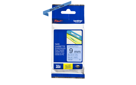 Brother TZe-521 Black on Blue (9mm) Tapes