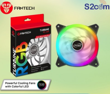 Fantech Turbine 120mm 1200rpm Anti-Vibration Casing Fan RGB Modes (FC-124/TF55)