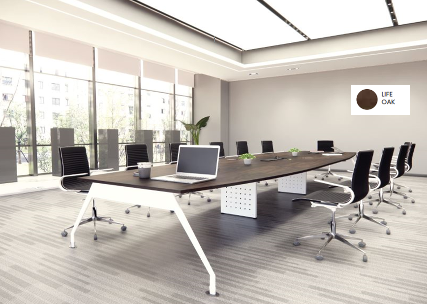 SMILE SERIES BOARDROOM TABLE 8 SEATER (BOAT STRAIGHT) (OF-SM-BC-1890)