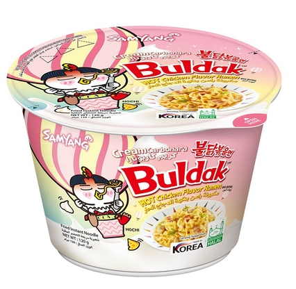 Samyang Cream Carbonara Buldak Hot Chicken Flavoured Ramen 120g