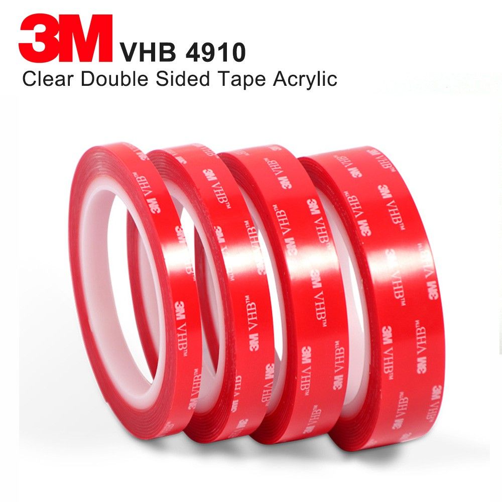 3M Scotch VHB 4910 Outdoor Permanent Transparent Acrylic Double Side Sided Mounting Foam Tape