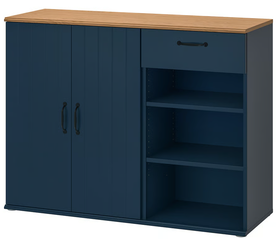 SKRUVBY Sideboard, white, 120x38x90 cm