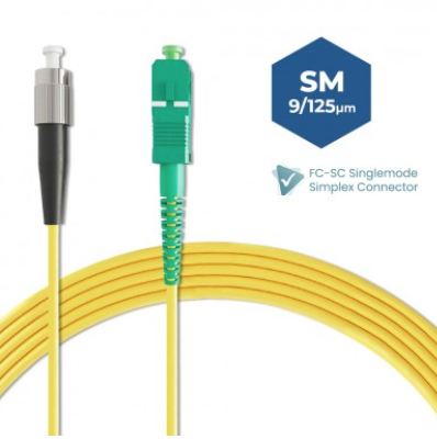 FC/UPC-SC/APC SINGLEMODE SIMPLEX FIBER OPTIC PATCH CABLE 3M 5M 10M