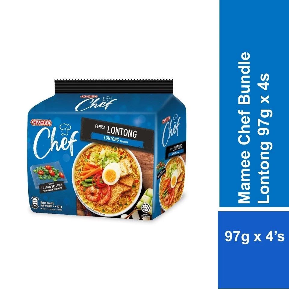 Mamee Chef Bundle (Curry Laksa/Lontong/Creamy Tomyam/Spicy Chicken with Shiitake)