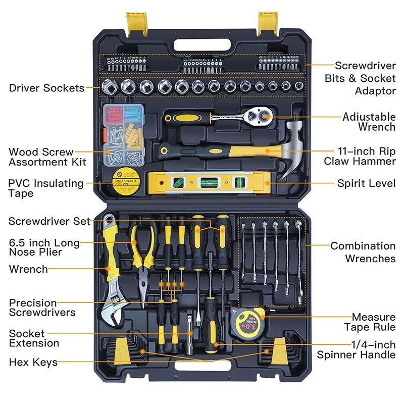 Wrench 108pcs Tool Set Household Hardware Hand Tools DIY Tool Combination Tool Box Pliers Wrench Screwdriver Set