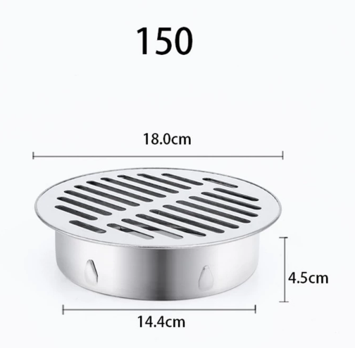 Stainless Steel Balcony Drainage Roof Round Floor Drain Cover