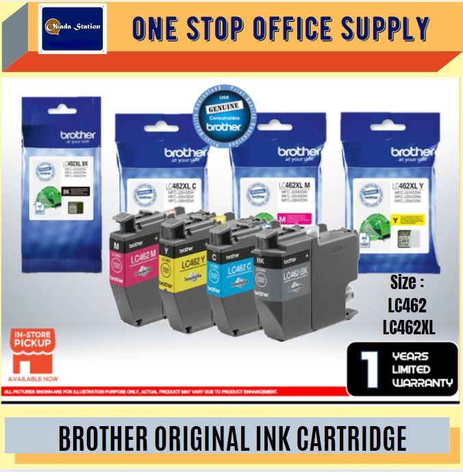 Brother Original Genuine Ink Cartridge LC462 LC462XL For J2340DW J2740DW J3540DW J3940DW