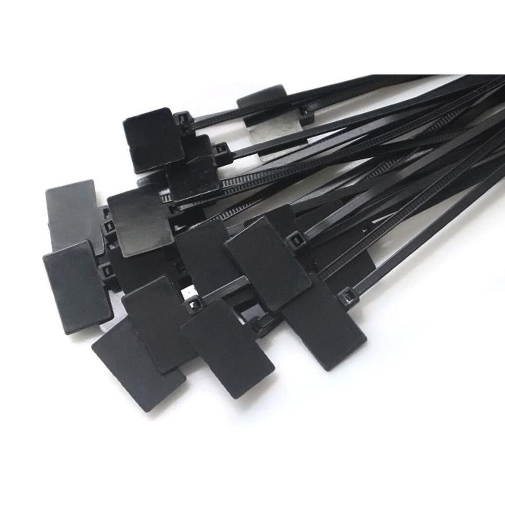 3.6x150MM 6" Nylon Zip Cable Tie with Marking Label Tag (50pcs)