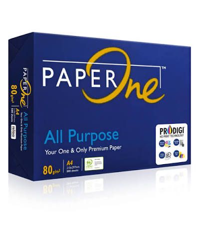 PAPER ONE A4 PAPER WHITE 80GSM 450'S