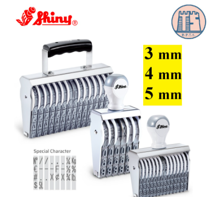 Shiny Number Machine ( 3mm / 4mm / 5mm / 7mm) Numbering Stamp 8 to 10 Digits