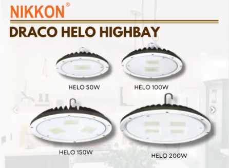 NIKKON DRACO HELO HIGHBAY - 50W/100W/150W/200W - IP65 -5700K DAYLIGHT