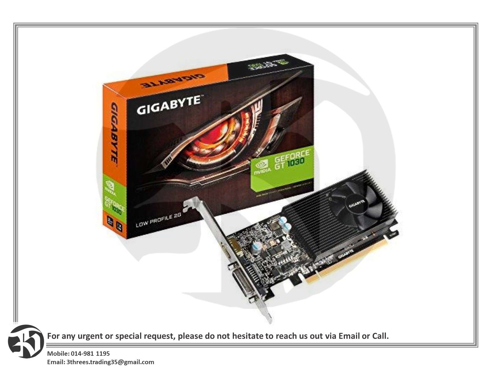 Gigabyte GeForce GT1030 2GB DDR5 low profile graphic card