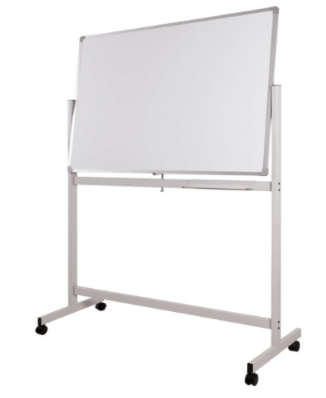 SINGLE SIDED MAGNETIC WHITEBOARD WITH STAND 4ft x 4ft