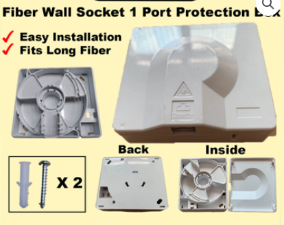 FIBER WALL SOCKET 1 PORT PROTECTION BOX PB301