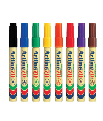 Artline Permanent Marker Pen 70 / 90  (2-5mm) 2pcs A/L 70 Black 2pcs MRP-AL-70-KK