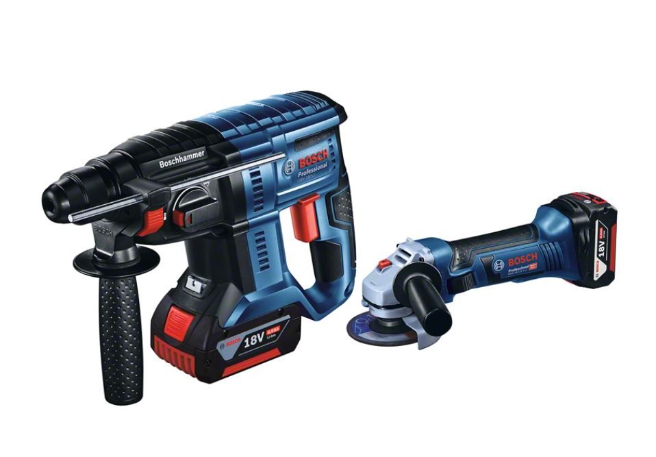 BOSCH GBH 180 Cordless Hammer + GWS 180 Cordless Angle Grinder Combo Set - 06119110L9
