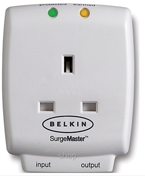 BELKIN MASTERCUBE 1 WAY SURGE WITH TEL PROTECTION F9H110vsaCW