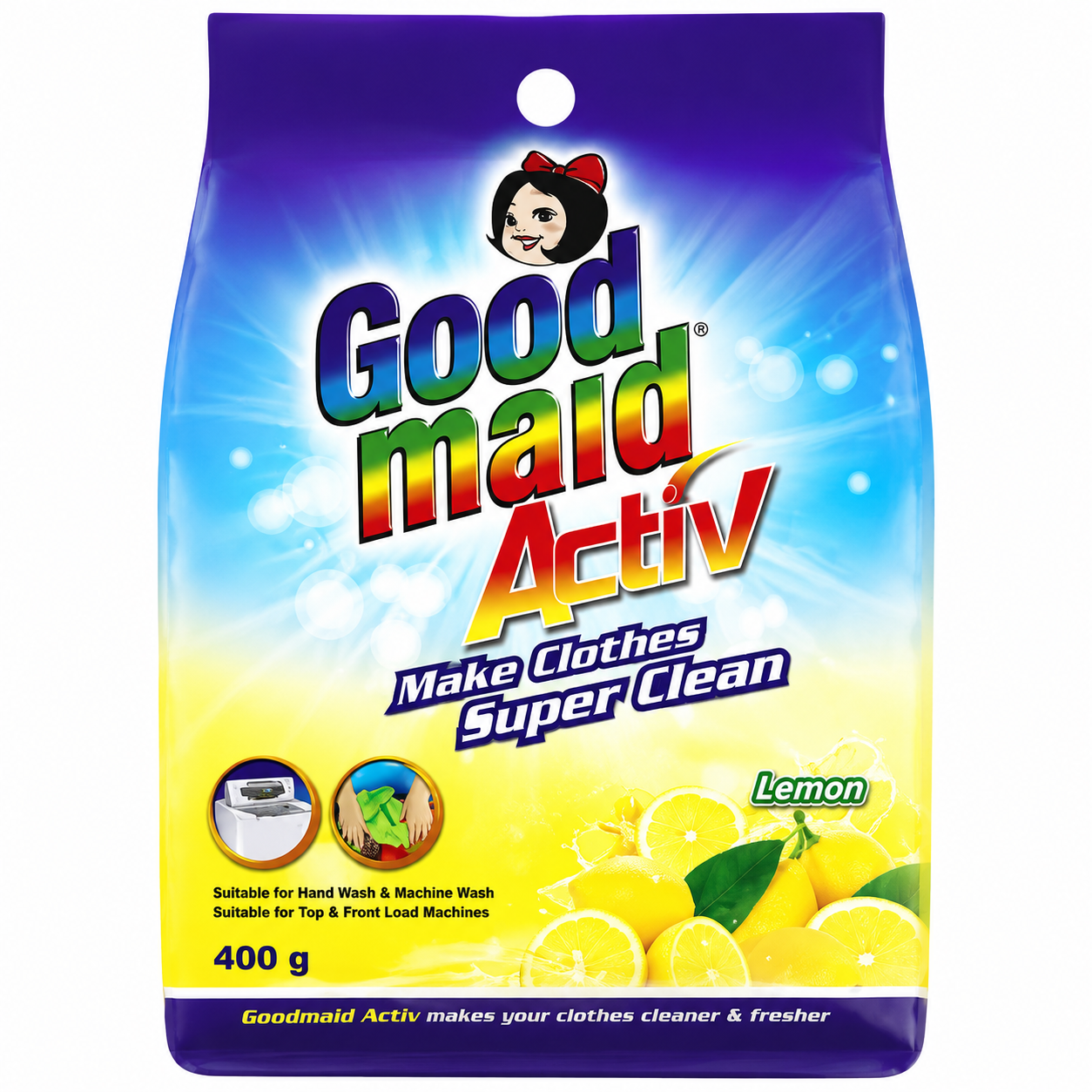 GOODMAID ACTIV Powder Detergent 400g - Lemon Citrus