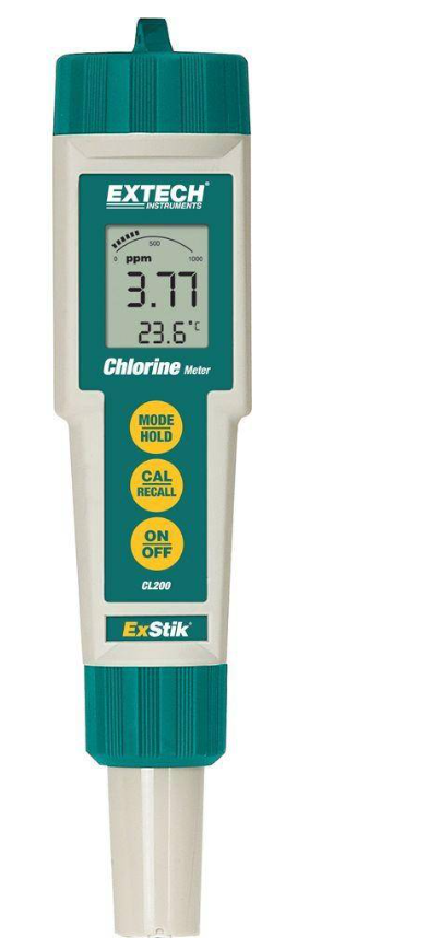 CHLORINE TESTER EXTECH CL200 WATERPROOF POCKET CHLORINE METER