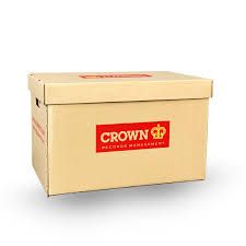 CROWN Document Storage Box with Lid - Large 535(L) x 360(W) x 350(H)mm