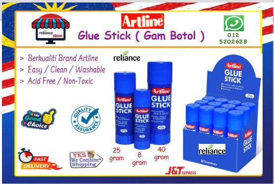 Artline Glue Stick / Gam Botol # Capacity : 8 gram / 25 gram / 40 gram # RP-0046 ( KTT : 1 Botol )