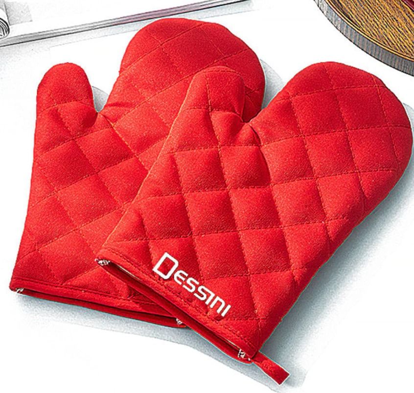DESSINI ITALY Microwave Oven Glove Heatproof Cotton Baking Gloves Anti Scalding Heat Resistant Mitt