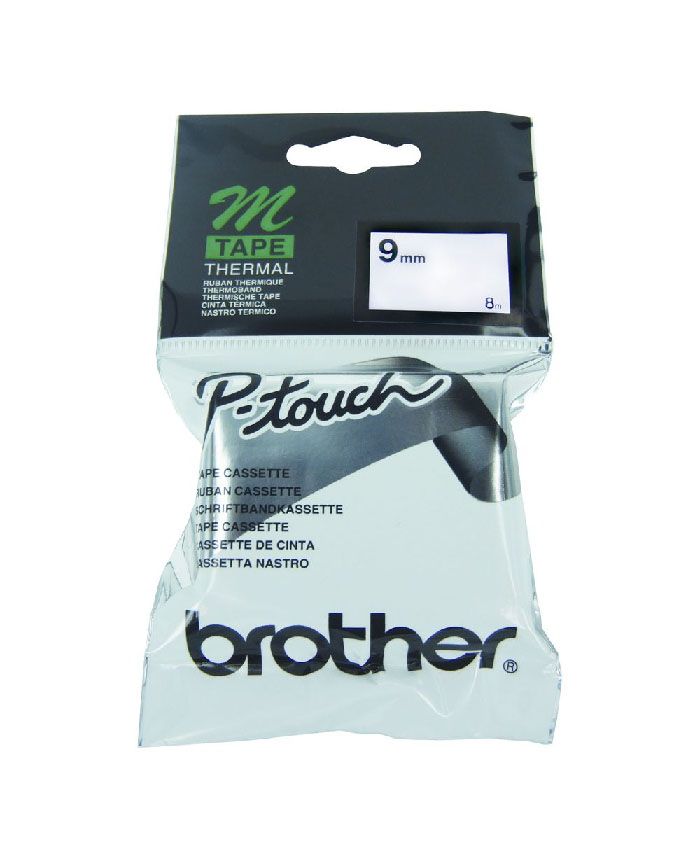 BROTHER LABEL THERMAL TAPE MK221 BLACK ON WHITE 9MM