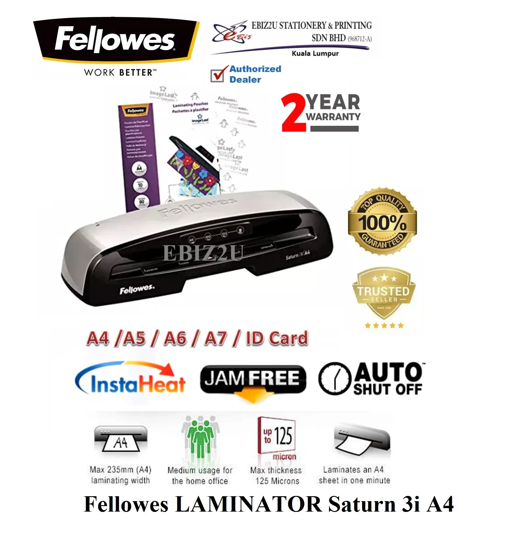 Fellowes LAMINATOR Saturn 3i A4, office supply, stationery supply, Laminator Machine, laminate machine, laminate, Laminator, heavy duty laminator