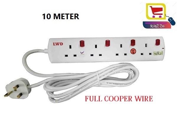 Extension Socket Outlet 4 Gang 10 meter / 4 GANG EXTENSION RTSB