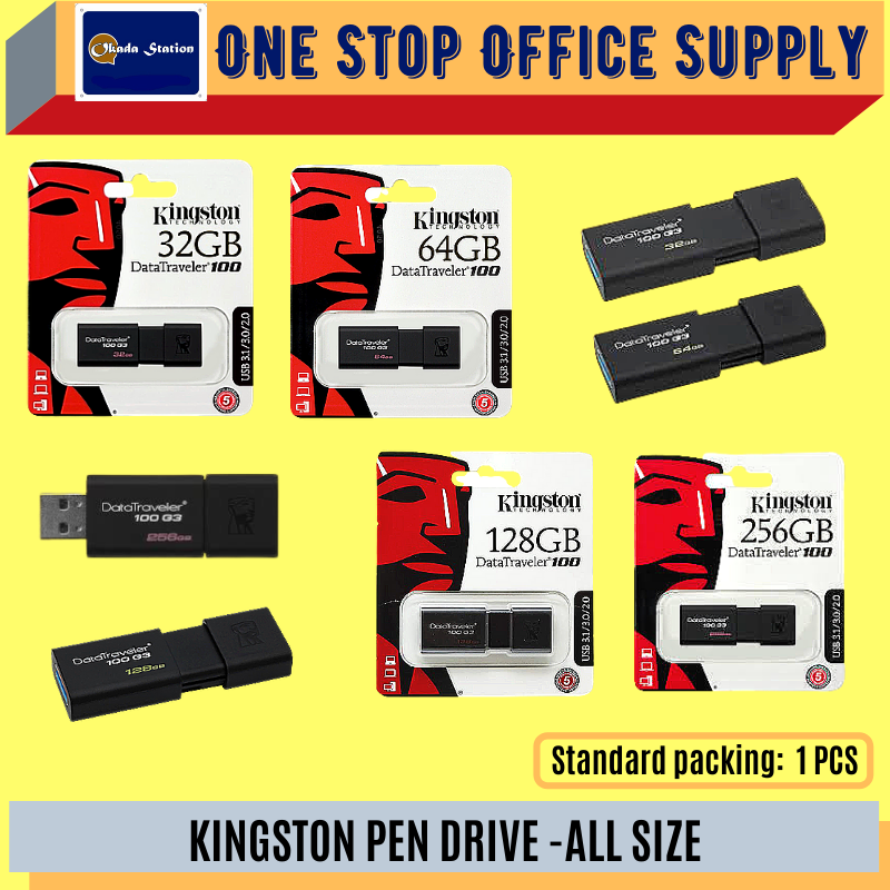 KINGSTON PEN DRIVE -ALL SIZE /Kingston /Pendrive /Thumb Drive /32GB /64GB /128G /256GB