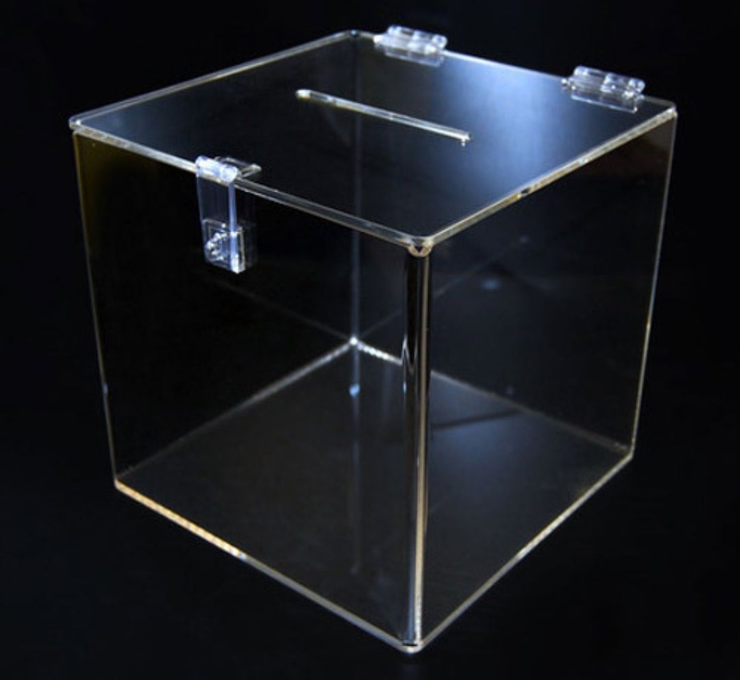 Box Plastic Box Drop Cheque 36" x 16"