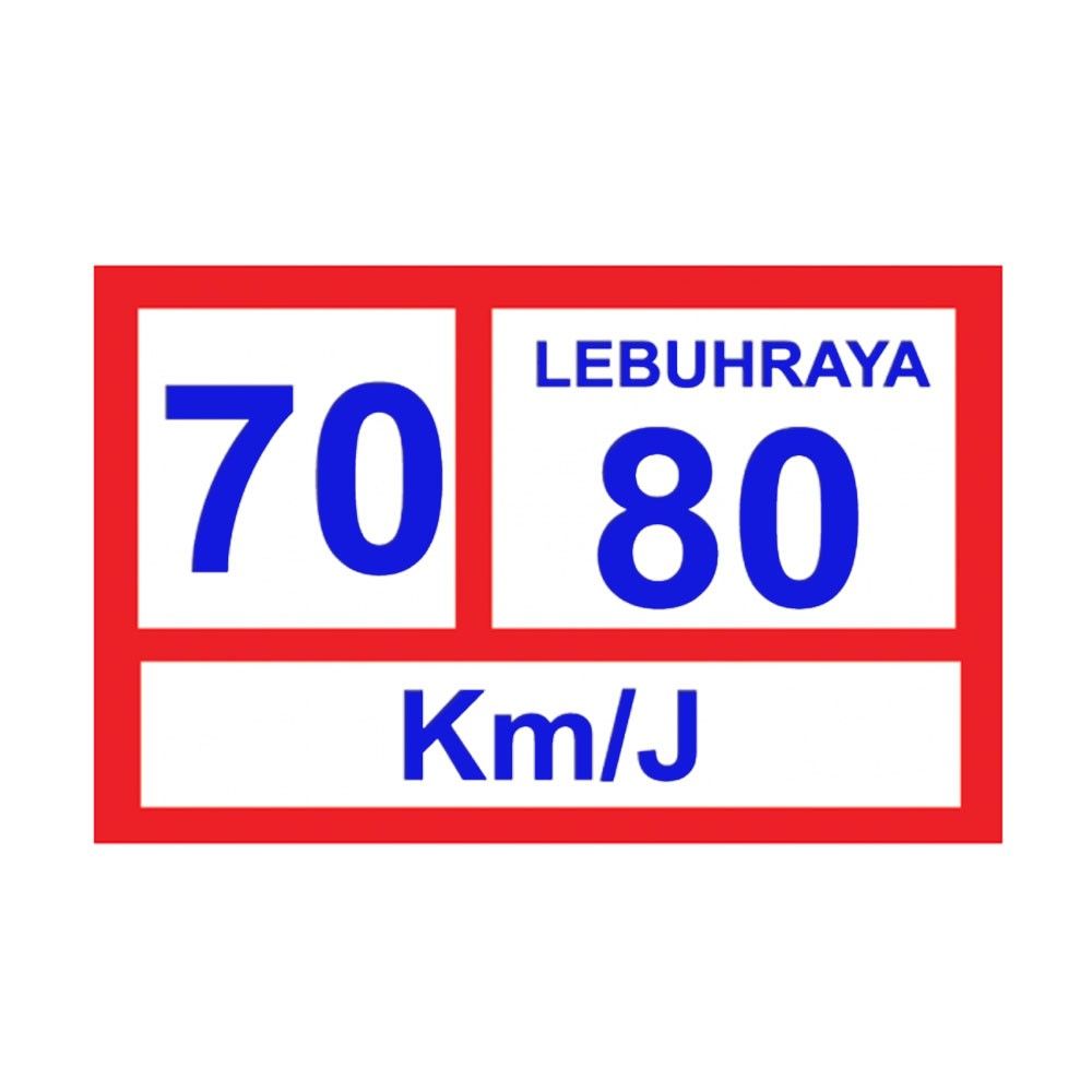 OEM Vehicle speed limit sticker (70/80)