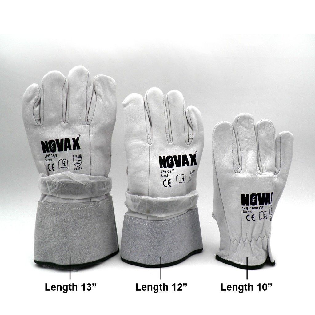 NOVAX LEATHER PROTECTOR GLOVES, LENGTH 10"/12"/13", ELECTRICAL SAFETY GLOVE, NOVAX GLOVE, ELECTRICIAN