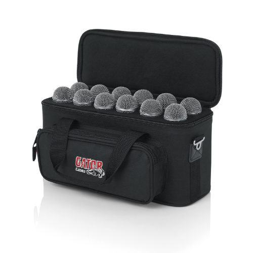 Gator GM-12B Padded Microphone Bag for 12 Microphones (GM12B)