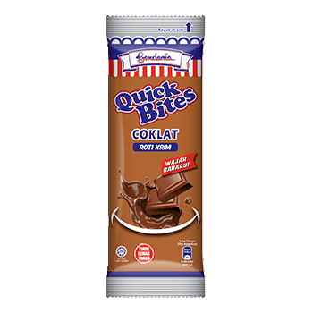 Gardenia Bread QuickBites Chocolate Cream Roll - 50g/piece