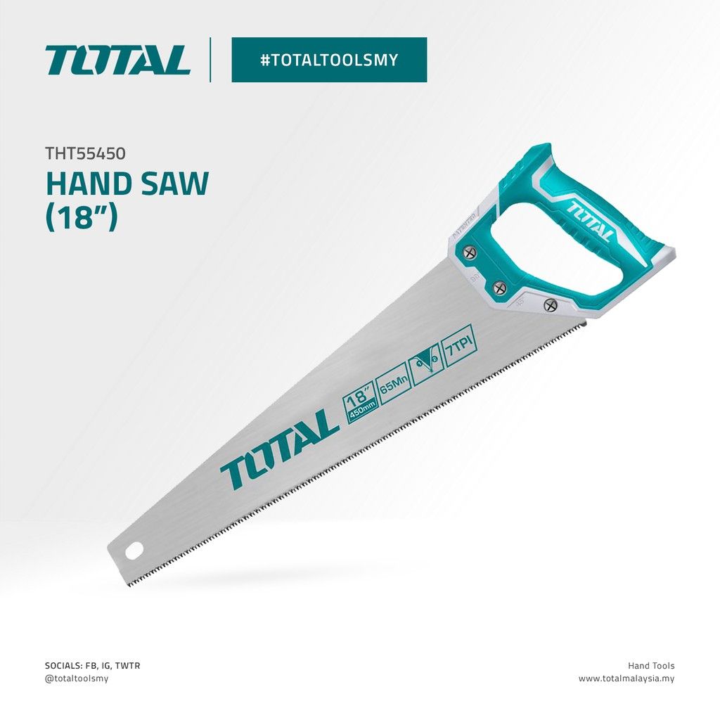 TOTAL HAND SAW (18"/450MM/7 TPI) THT55450