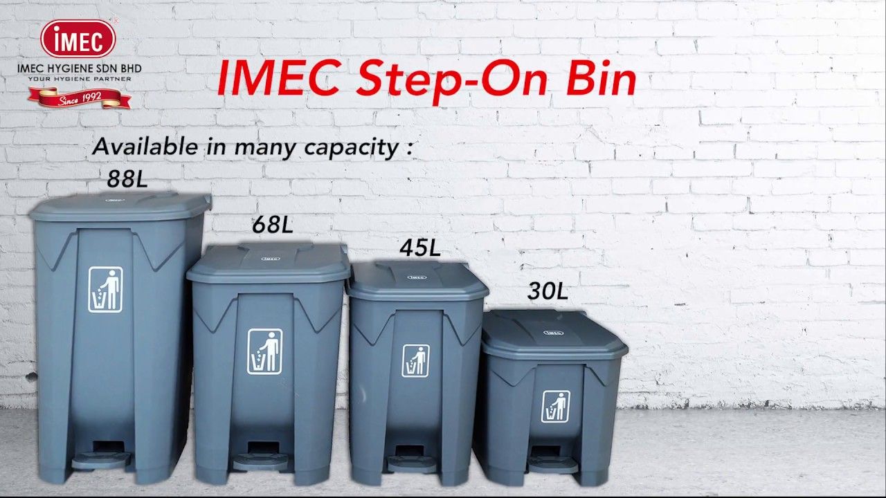 IMEC Step On Bin Grey with Air-Tight Designed Lid