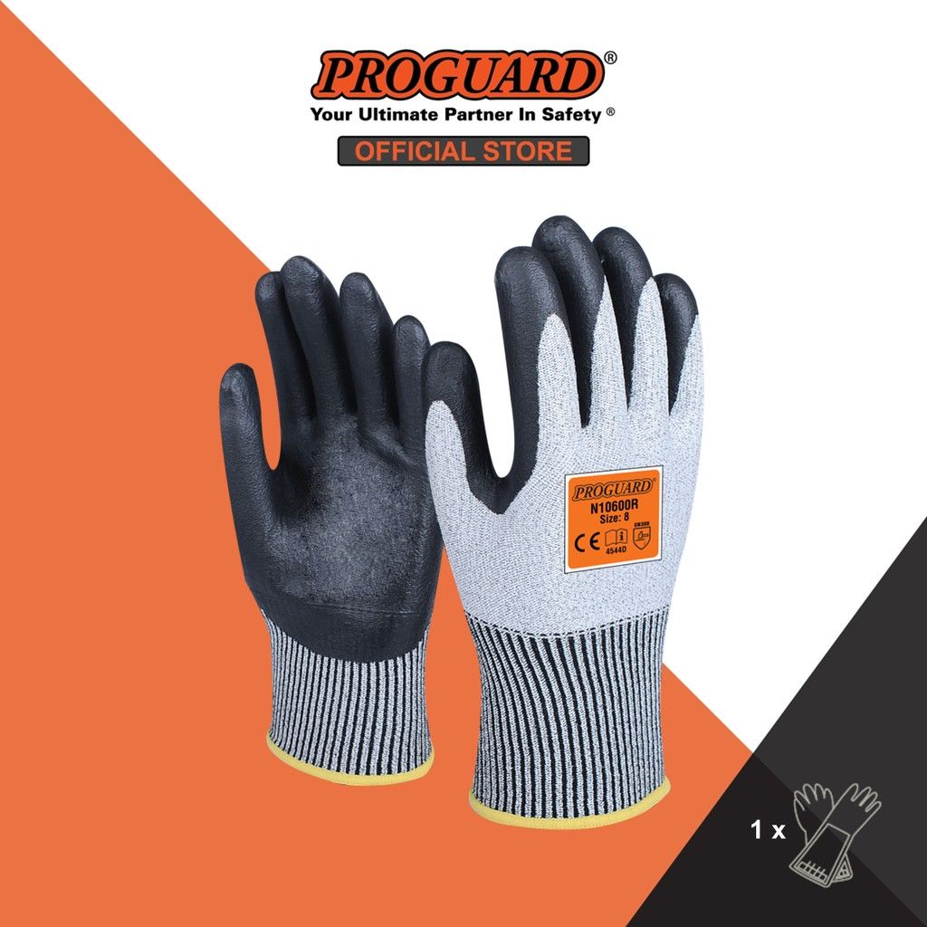 Proguard RAZOR X5 Cut Resistant Breathable Nitrile Coated Glove Cut Proof Glove Excellent Cut Level Glove