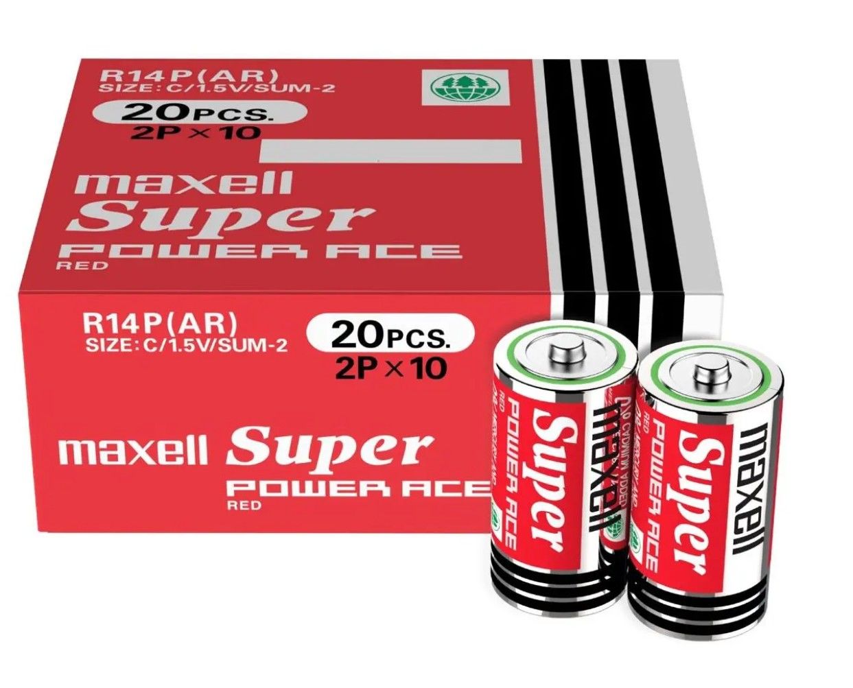 Maxell Heavy Duty C Size (2pcs shrink pack) - 20pcs/box R14 2P