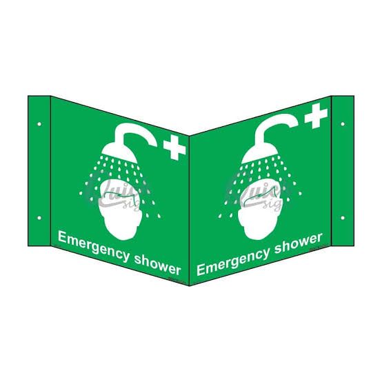 Emergency Shower Eyewash 3D Sign