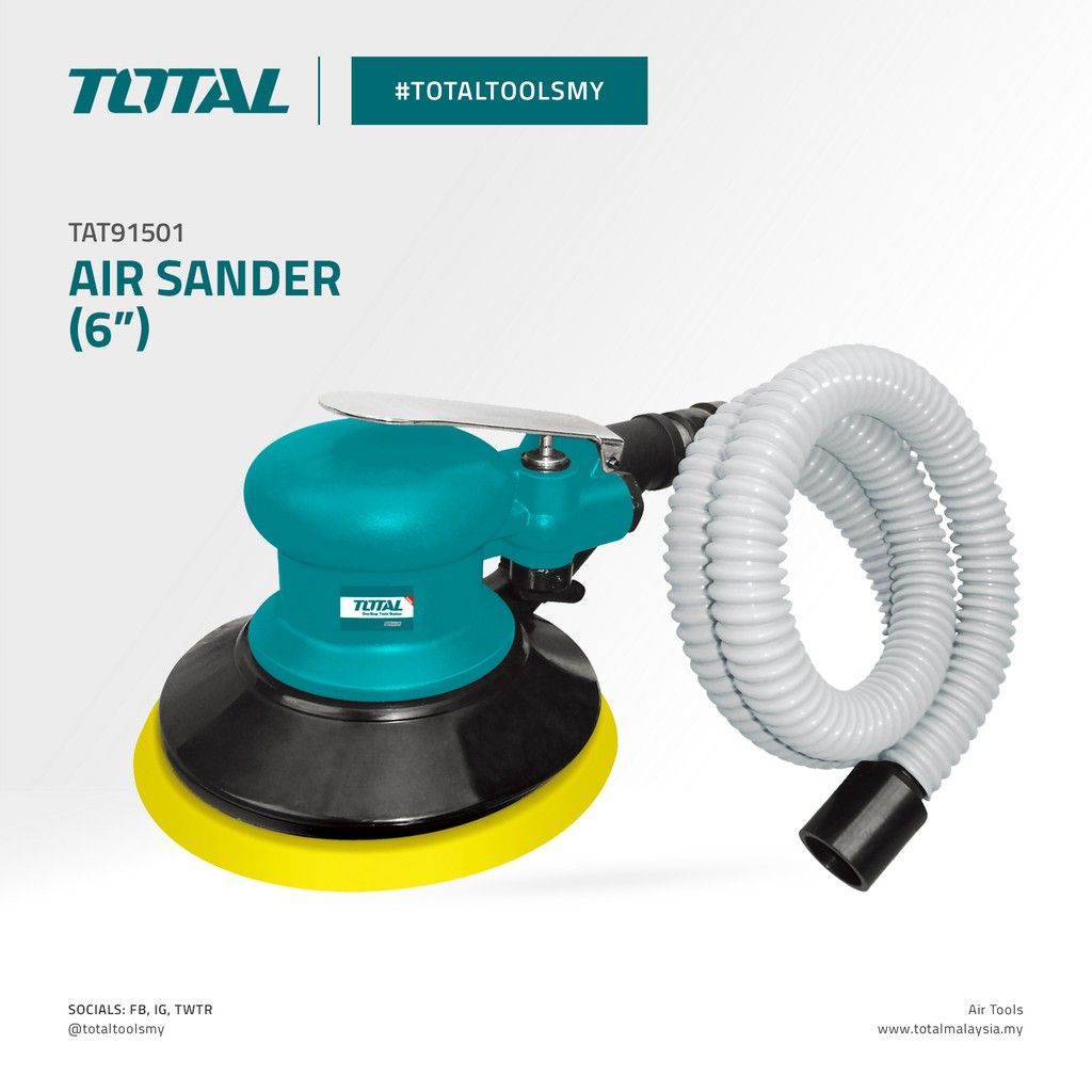 TOTAL TAT91501 AIR SANDER (AIR FLOW RATE OPERATING: 6.3BAR (90 PSI))
