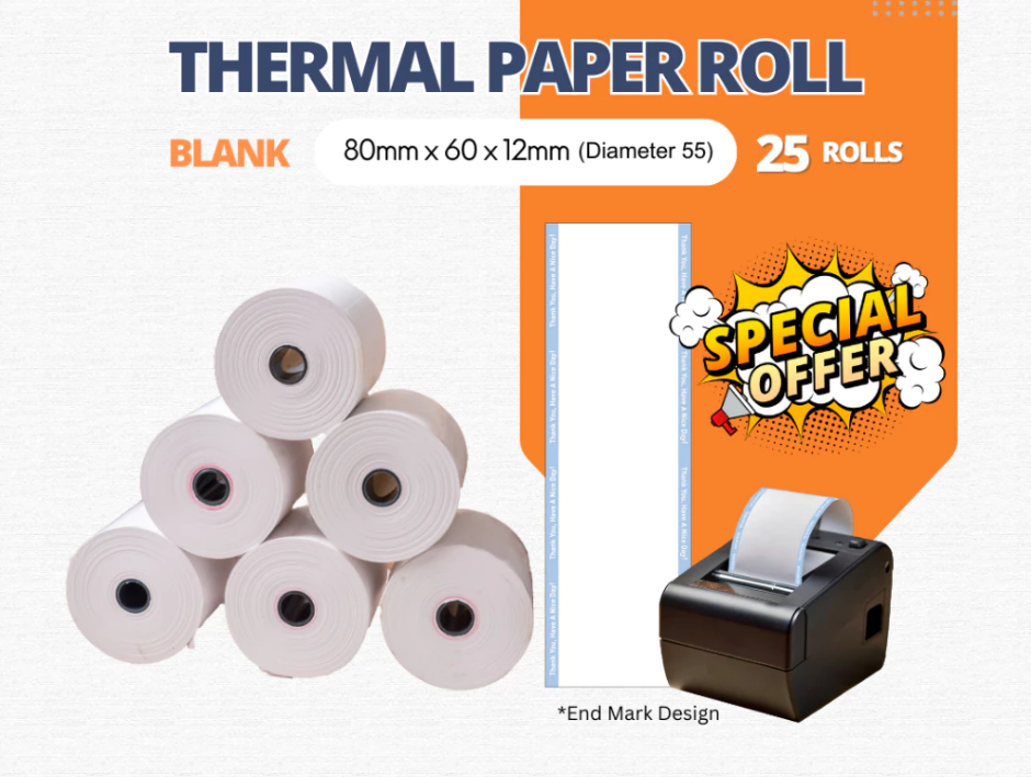 Maximus Infinite Thermal Receipt Paper Roll [25 Rolls]