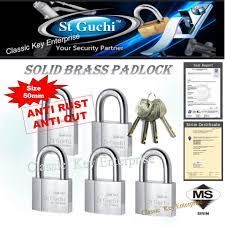 St guchi Anti Rust Tahan Karat Security Padlock 50mm X 5 / 6 pcs Mangga Pintu