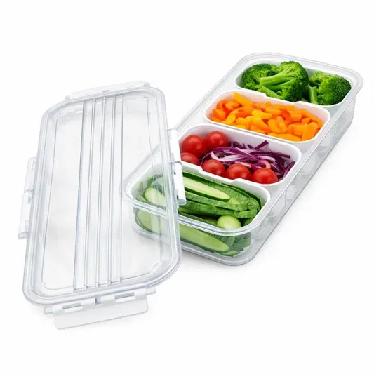 Beverage and Snack Organizer Storage Box - Transparent [one grid]